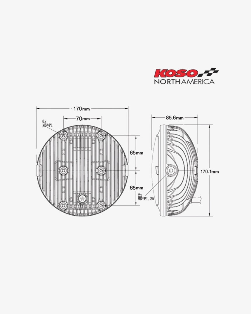 Koso Thunderbolt 7" LED Headlight