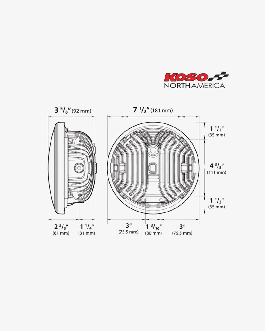 Koso Zenith 7" LED Headlight