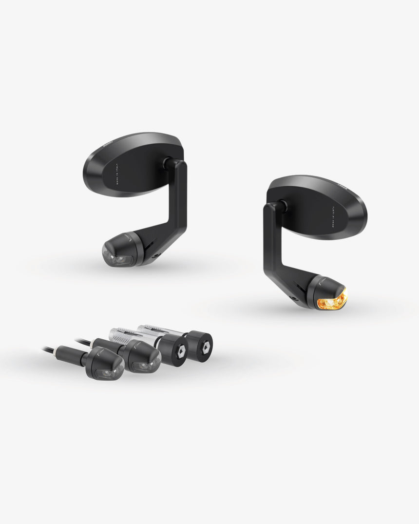 Rizoma Sguardo Bar End Indicators & Reverse Retro Mirror Kit