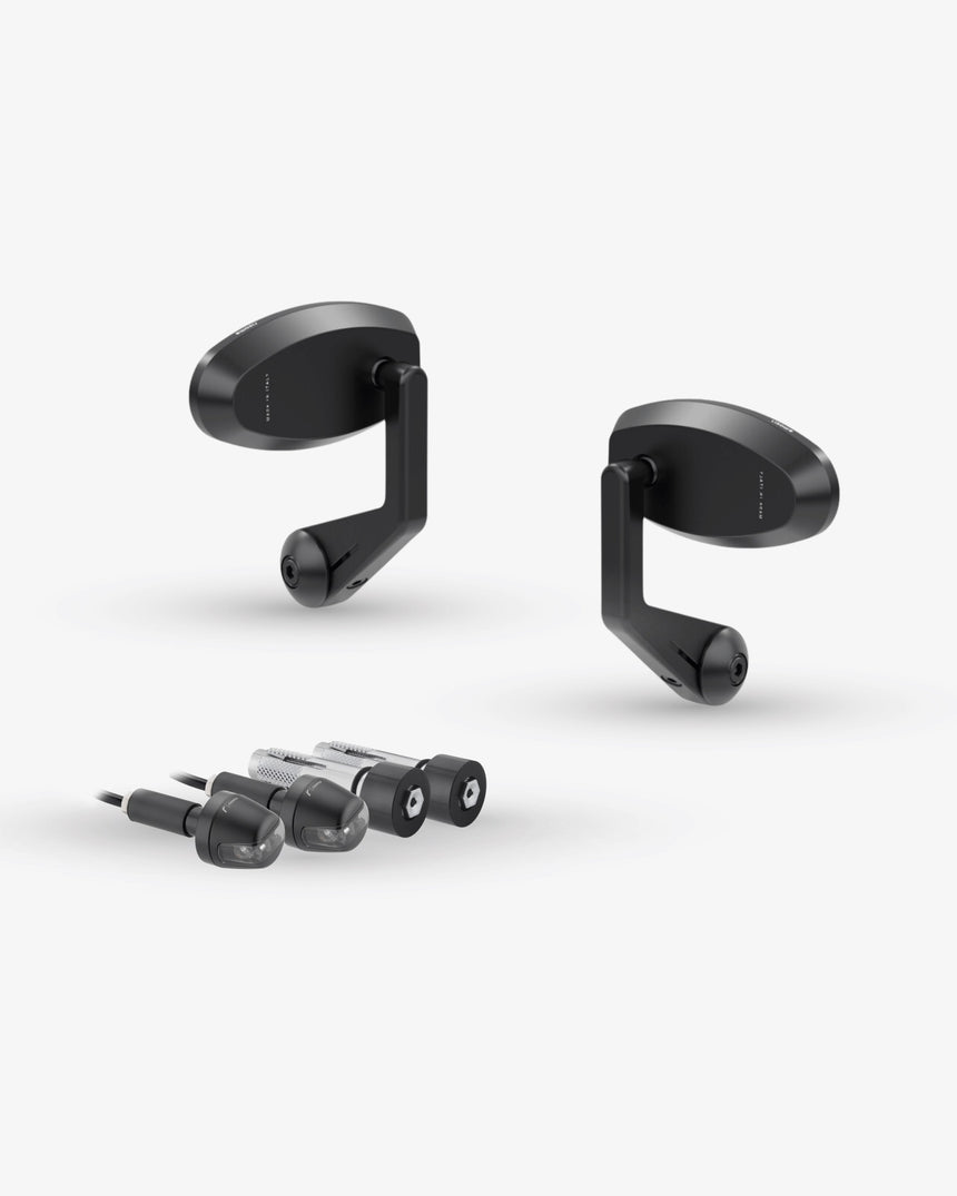 Rizoma Sguardo Bar End Indicators & Reverse Retro Mirror Kit