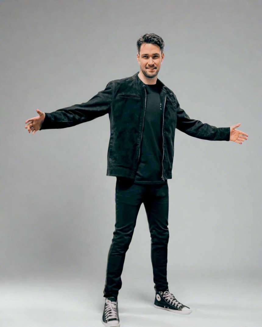 Vincent Nubuck Motorcycle Jacket