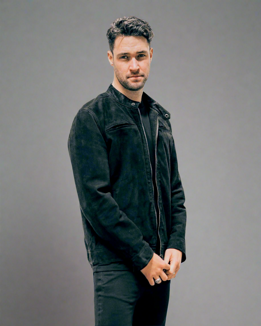Vincent Nubuck Motorcycle Jacket