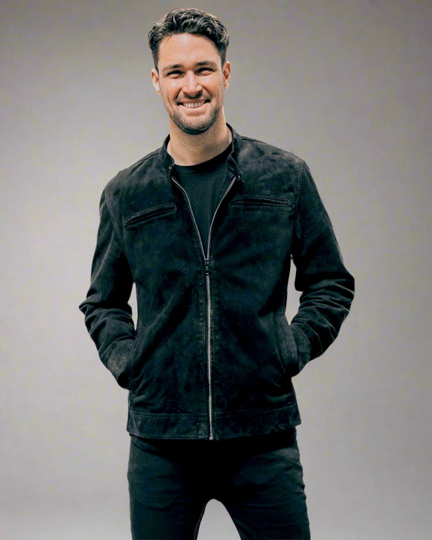 Vincent Nubuck Motorcycle Jacket