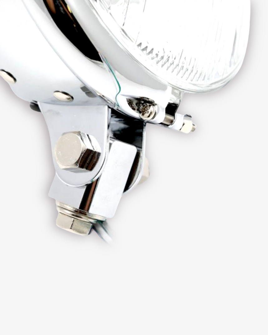 Vintage Bates Style 5.75" Bottom Mount Headlight