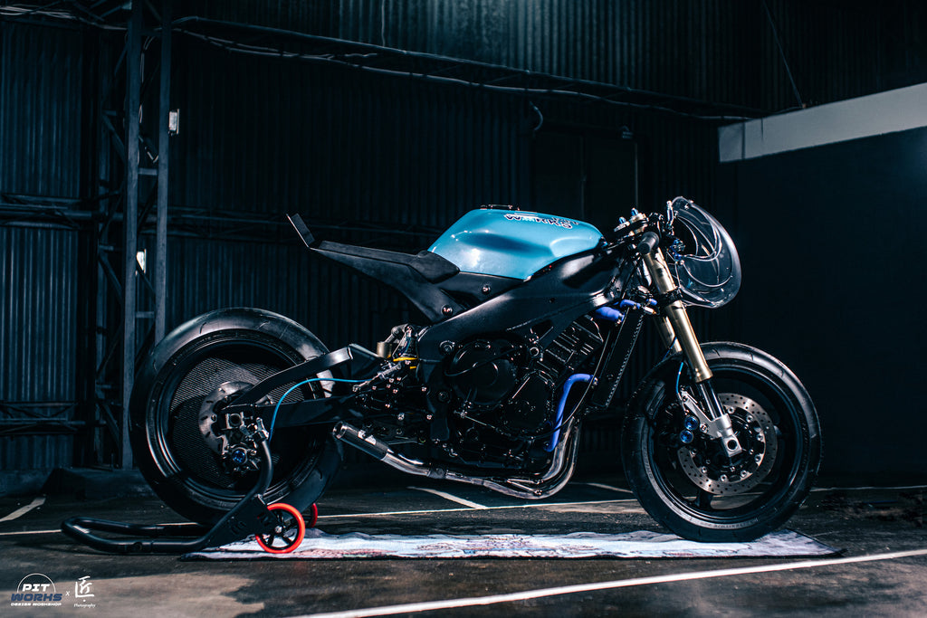 Inspired by Pac Man's Inky, Blue Ghost is a NEO YZF R1 project to drool over