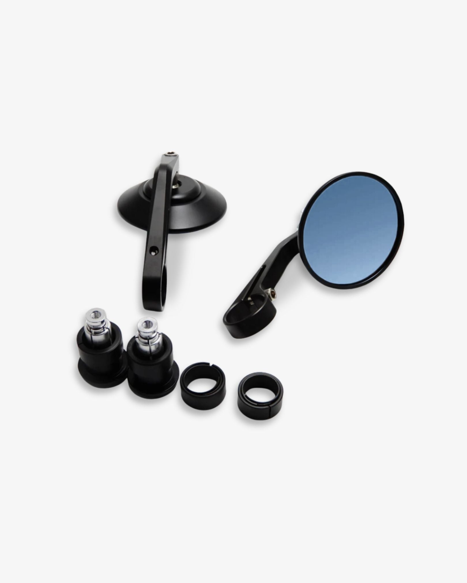 Atlas Anti-Glare CNC'd Round Bar End Mirror Kit | Cafe Racer Club