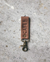 Cafe Racer Leather Keychain