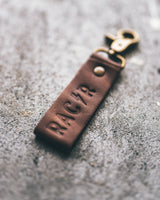 Cafe Racer Leather Keychain