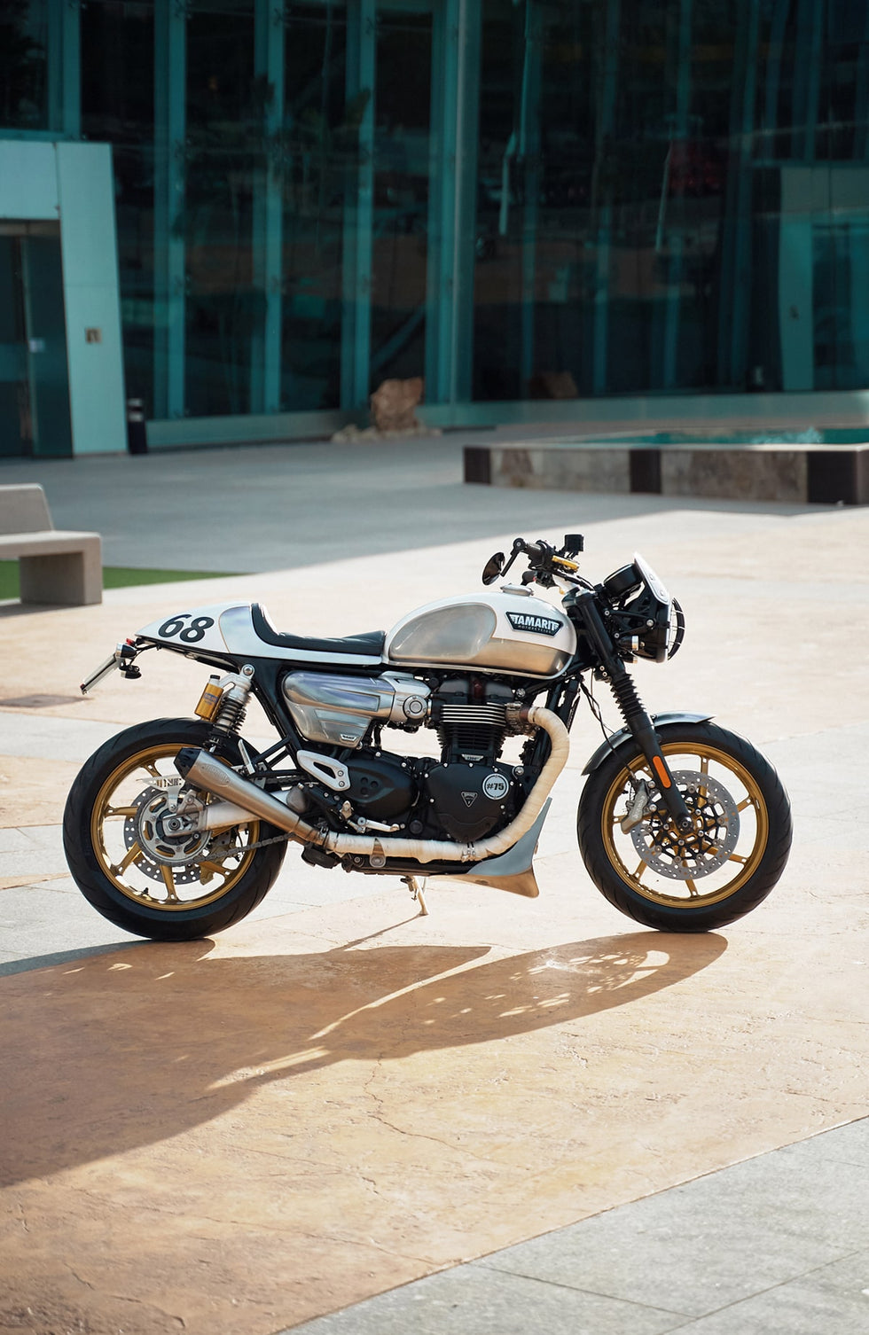 Stainless De-CAT X-Pipe Triumph Liquid Cooled Twins | Cafe Racer Club