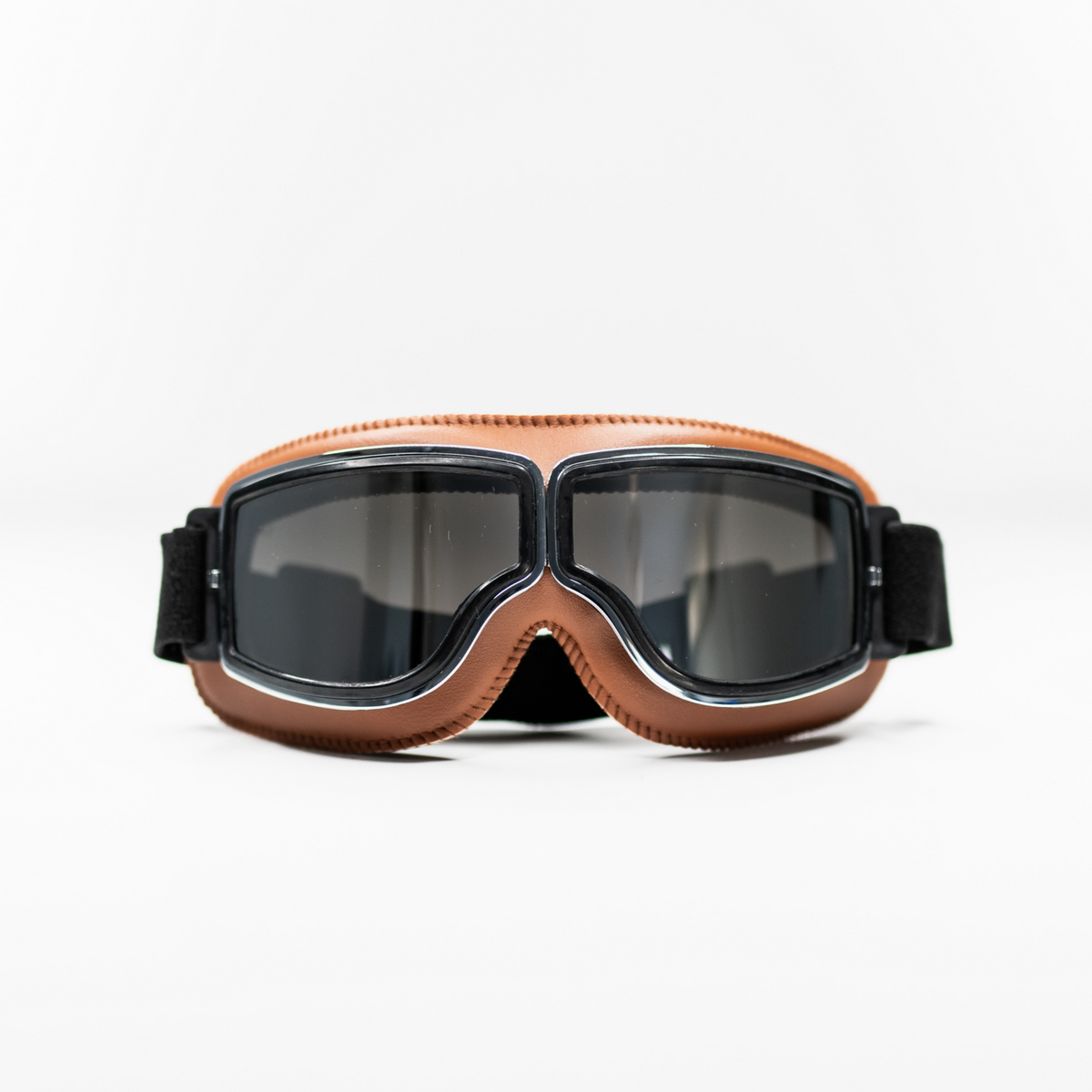 Late Ractangle Goggle Tan Cafe Racer Goggle | Vintage Motorcycle Goggles | Cafe Racer Club