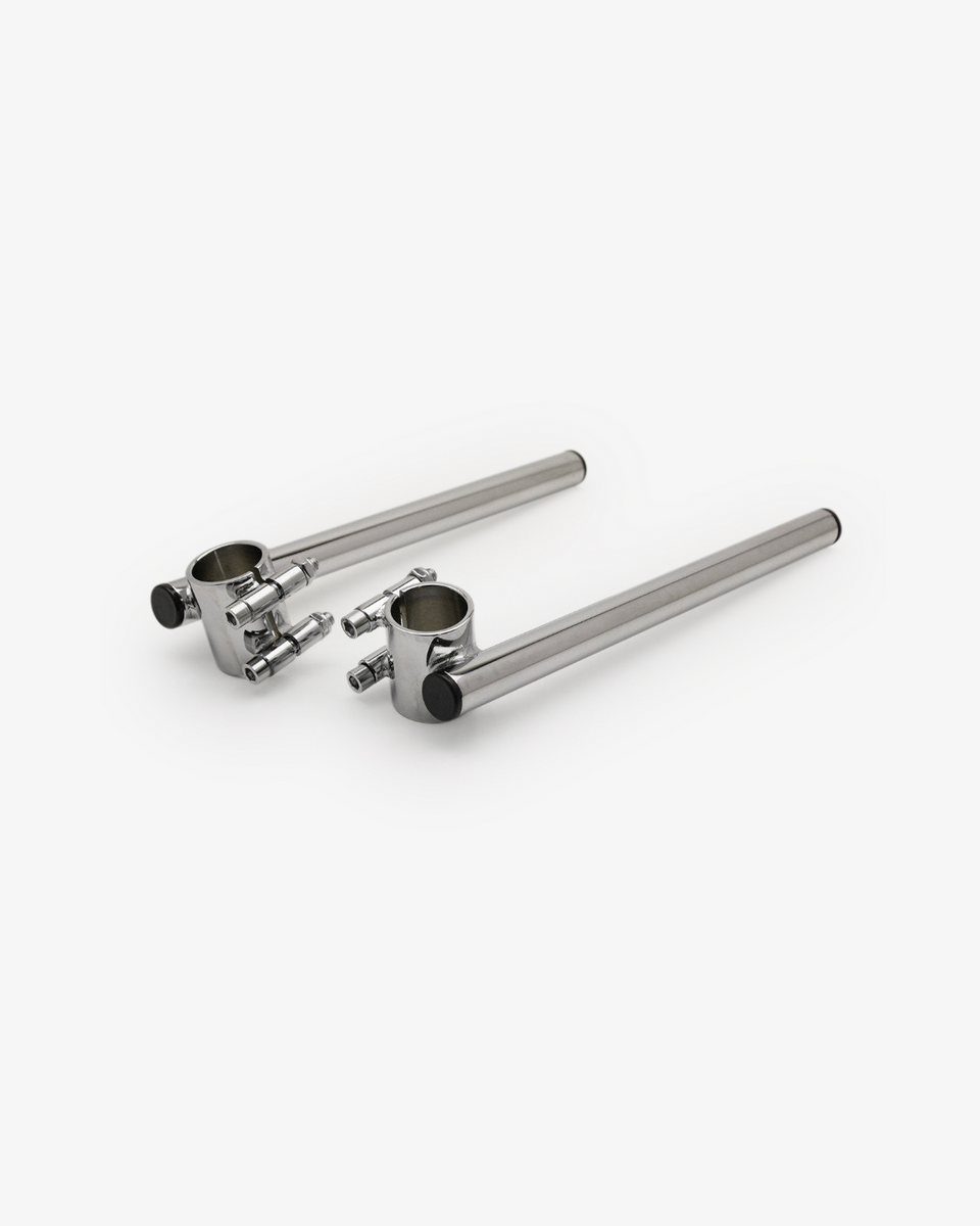 thumbnail image 2 of Chrome Ace Drop Handlebars – 7/8 Inch (22mm) – Cafe Racer Clubman Bars 2 of 4