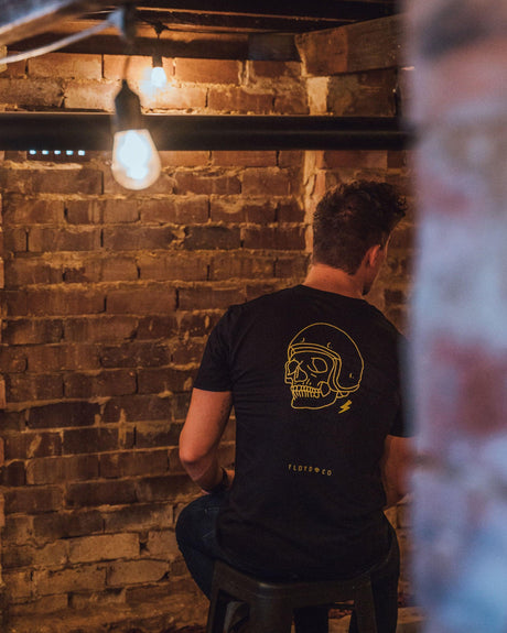 Skull Helmet Tee - Cafe Racer Club